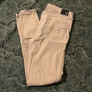 Khaki colored jeggings